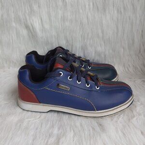 Dexter Bowling Shoes Vintage George Men USA 7.5 M Leather Blue Red Navy B2415-18